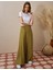 Parçalı Rayon Pantolon Haki 19036 2