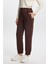 Fitilli Bel Lastikli Kahve Pantolon 0208 3