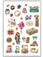 Vintage Temalı Sticker Planner Ajanda Bullet Journal Için Uygun Set 1