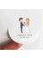 48 Adet 4 cm Kişiye Özel Kalpli Gelin Damat Nişan Söz Baskılı Etiket Sticker -1 1