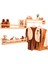 Ahşap Bebek ve Çocuk Odası Duvara Monte 3 Lü Raf Seti, Ahşap Kitaplık, Ahşap Oturma Odası, Yatak Odası, Mutfak, Banyo Rafı 50 cm Genişlik, 10 cm Yükseklik, 8 cm Derinlik 1