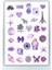 Mor Temalı 3 Lü Sticker Planner Ajanda Bullet Journal Için Uygun Set 5