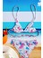 Kzı Çocuk Fırfır Detaylı Üçgen Bağlamalı Summer Flamingo Bikini Takımı 2