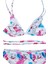 Kzı Çocuk Fırfır Detaylı Üçgen Bağlamalı Summer Flamingo Bikini Takımı 3