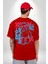 Ayıya Güven Havalı Oyuncak Ayı Kadın Erkek Ön Minimal Sırt Baskılı Kırmızı Pamuklu Tişört 5