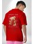 Konfor Bölgenizden Kaçın Oyuncak Ayı Kadın Erkek Ön Minimal Sırt Baskılı Kırmızı Pamuklu Tişört 2