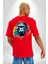 Rengarenk Asil Duruşlu Goril Kadın Erkek Ön Minimal Sırt Baskılı Kırmızı Pamuklu Tişört 5