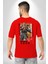 Breach Öncü Karakter Kadın Erkek Ön Minimal Sırt Baskılı Kırmızı Pamuklu Tişört 2
