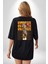 Overdoze Kadın Gül Dövme Sıkıntı Isyan Kadın Erkek Ön Minimal Sırt Baskılı Siyah Pamuklu Tişört 2