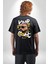 Pitbull Uzak Dur Kadın Erkek Ön Minimal Sırt Baskılı Siyah Pamuklu Tişört 5