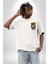 Sakin Ol Vape ve Sür Kadın Erkek Ön Minimal Sırt Baskılı Beyaz Pamuklu Tişört 3
