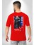 Sova Öncü Karakter Kadın Erkek Ön Minimal Sırt Baskılı Kırmızı Pamuklu Tişört 5