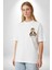 Evet Yapabilirsin Oyuncak Ayı Kadın Erkek Ön Minimal Sırt Baskılı Beyaz Pamuklu Tişört 3