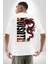 Ejderha Ilüzyon Yazısı Kadın Erkek Ön Minimal Sırt Baskılı Beyaz Pamuklu Tişört 2