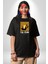 Hayattan Düşüş Sokak Tarzı Kadın Erkek Ön Baskılı Siyah Pamuklu Tişört Penye Klasik 2