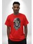 Barış Askeri Gözlüklü Goril Kadın Erkek Ön Baskılı Kırmızı Pamuklu Tişört Penye Klasik 5