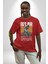 Arzu Roma Taş Taşıyan Adam Sofistike Kadın Erkek Ön Baskılı Kırmızı Pamuklu Tişört Penye Klasik 3