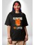 Çiçekler Nezaket Sokak Tarzı Kadın Erkek Ön Baskılı Siyah Pamuklu Tişört Penye Klasik 2