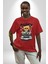 Para Babası Oyuncak Ayı Kadın Erkek Ön Baskılı Kırmızı Pamuklu Tişört Penye Klasik 3