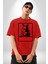 Her Şey Mümkün Justice Academy Kadın Erkek Ön Baskılı Kırmızı Pamuklu Tişört Penye Klasik 1