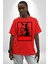 Her Şey Mümkün Justice Academy Kadın Erkek Ön Baskılı Kırmızı Pamuklu Tişört Penye Klasik 5