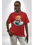 Jetski Süren Oyuncak Ayı Kadın Erkek Ön Baskılı Kırmızı Pamuklu Tişört Penye Klasik 4