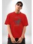 Kafatası Temini Zengin Tasarım Kadın Erkek Ön Baskılı Kırmızı Pamuklu Tişört Penye Klasik 1