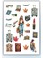 Seyahat Temalı 3 Lü Set Sticker Planner Ajanda Bullet Journal Için Uygun Set 4