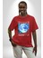 Dünya Tekno Sokak Tarzı Kadın Erkek Ön Baskılı Kırmızı Pamuklu Tişört Penye Klasik 4