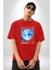 Dünya Tekno Sokak Tarzı Kadın Erkek Ön Baskılı Kırmızı Pamuklu Tişört Penye Klasik 5