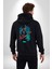 Gitarist Kurukafa Şapkalı Havalı Kadın Erkek Baskılı Fermuarlı Kapüşonlu Hırka Sweatshirt 5
