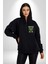 Çin Motifli Havalı Ejderha Kadın Erkek Baskılı Fermuarlı Kapüşonlu Hırka Sweatshirt 4