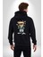 Zengin Çocuk Oyuncak Ayı Kadın Erkek Baskılı Fermuarlı Kapüşonlu Hırka Sweatshirt 3