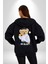 Boşver Oyuncak Tatlı Ayı Kadın Erkek Baskılı Fermuarlı Kapüşonlu Hırka Sweatshirt 5