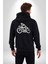 Kaligram Motorsiklet Havalı Kadın Erkek Baskılı Fermuarlı Kapüşonlu Hırka Sweatshirt 3