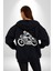Kaligram Motorsiklet Havalı Kadın Erkek Baskılı Fermuarlı Kapüşonlu Hırka Sweatshirt 5