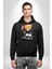 Binici Tatlı Havalı Oyuncak Ayı Kadın Erkek Baskılı Üç Iplik Siyah Kapüşonlu Hodie Sweatshirt 2