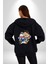 Taksici Oyuncak Ayı Fransız Kadın Erkek Baskılı Fermuarlı Kapüşonlu Hırka Sweatshirt 3