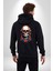 Müzik Dinleyen Havalı Kurukafa Kadın Erkek Baskılı Fermuarlı Kapüşonlu Hırka Sweatshirt 3