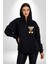 Romantik Oyuncak Ayı Kadın Erkek Baskılı Fermuarlı Kapüşonlu Hırka Sweatshirt 1