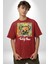 Sanatsal Teddy Ayı Kadın Erkek Ön Baskılı Kırmızı Pamuklu Tişört Penye Klasik 5
