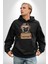 Kendin Için Savaş Pilot Yavru Pug Kadın Erkek Baskılı Üç Iplik Siyah Kapüşonlu Hodie Sweatshirt 2