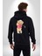Golf Oynayan Oyuncak Ayı Kadın Erkek Baskılı Fermuarlı Kapüşonlu Hırka Sweatshirt 3