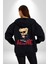 Yalnız ve Havalı Oyuncak Ayı Kadın Erkek Baskılı Fermuarlı Kapüşonlu Hırka Sweatshirt 3