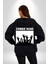 Zombi Elleri Logo Kadın Erkek Baskılı Fermuarlı Kapüşonlu Hırka Sweatshirt 3