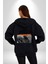 Modern Art Portfolio Design Kadın Erkek Baskılı Fermuarlı Kapüşonlu Hırka Sweatshirt 3