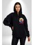 Gaspçı Kaplan Para Tutan Kadın Erkek Baskılı Fermuarlı Kapüşonlu Hırka Sweatshirt 4