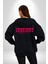 Içgüdü Japon Sade Yazı Kadın Erkek Baskılı Fermuarlı Kapüşonlu Hırka Sweatshirt 5