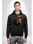 Muhammed Ali Ben En Büyüğüm Kadın Erkek Baskılı Üç Iplik Siyah Kapüşonlu Hodie Sweatshirt 4