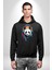 Kulaklıklı Tatlı Havalı Panda Kadın Erkek Baskılı Üç Iplik Siyah Kapüşonlu Hodie Sweatshirt 2